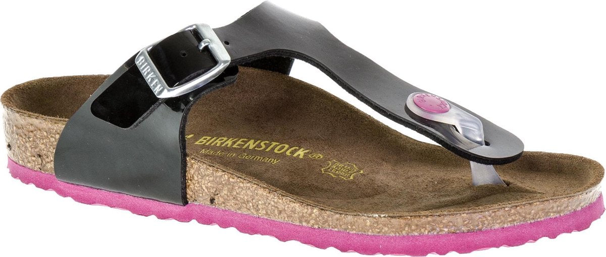 Birkenstock - Gizeh Zwart met roze zool - maat 31